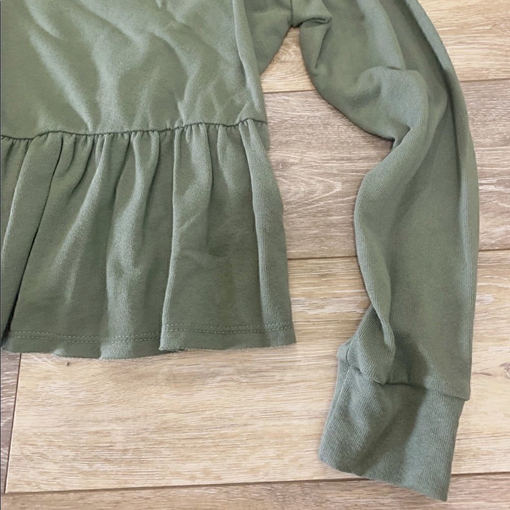 Olive Ruffle Sweatshirt - Picture 5 of 6